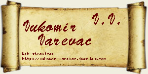 Vukomir Varevac vizit kartica